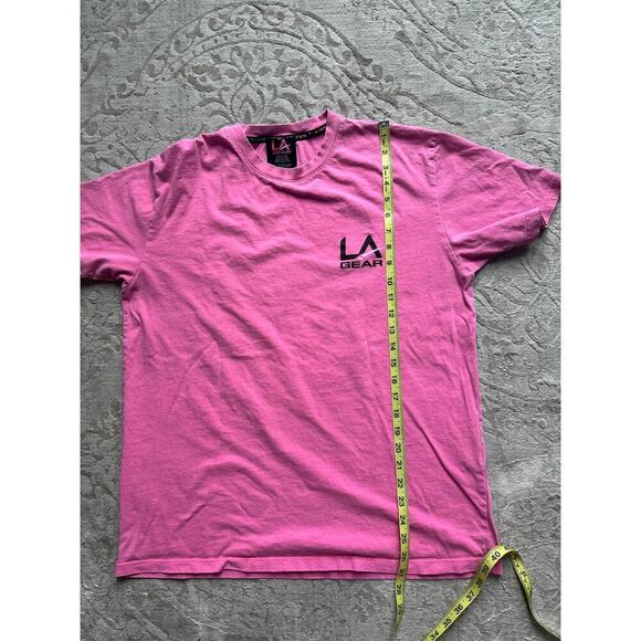 LA Gear Pink Logo T-Shirt Men’s L 100% Cotton Y2K Retro Streetwear Unisex Tee - Picture 4 of 7